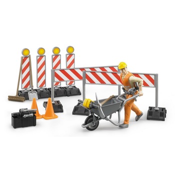 Figurina muncitor drumar cu accesorii Bruder Figurina muncitor drumar cu accesorii Bruder