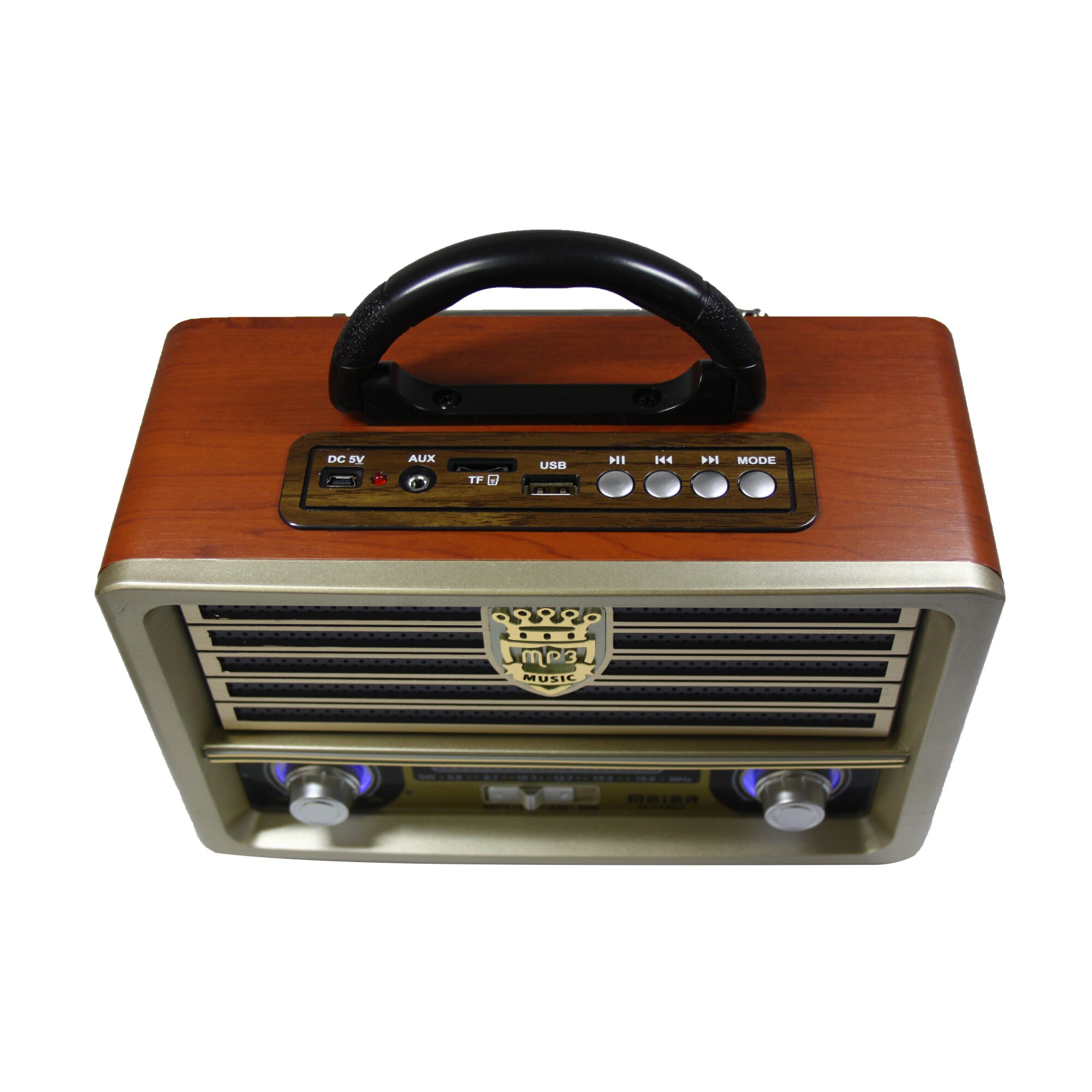 Безжичен Bluetooth портативен високоговорител тип радио, FM, USB, SD ...