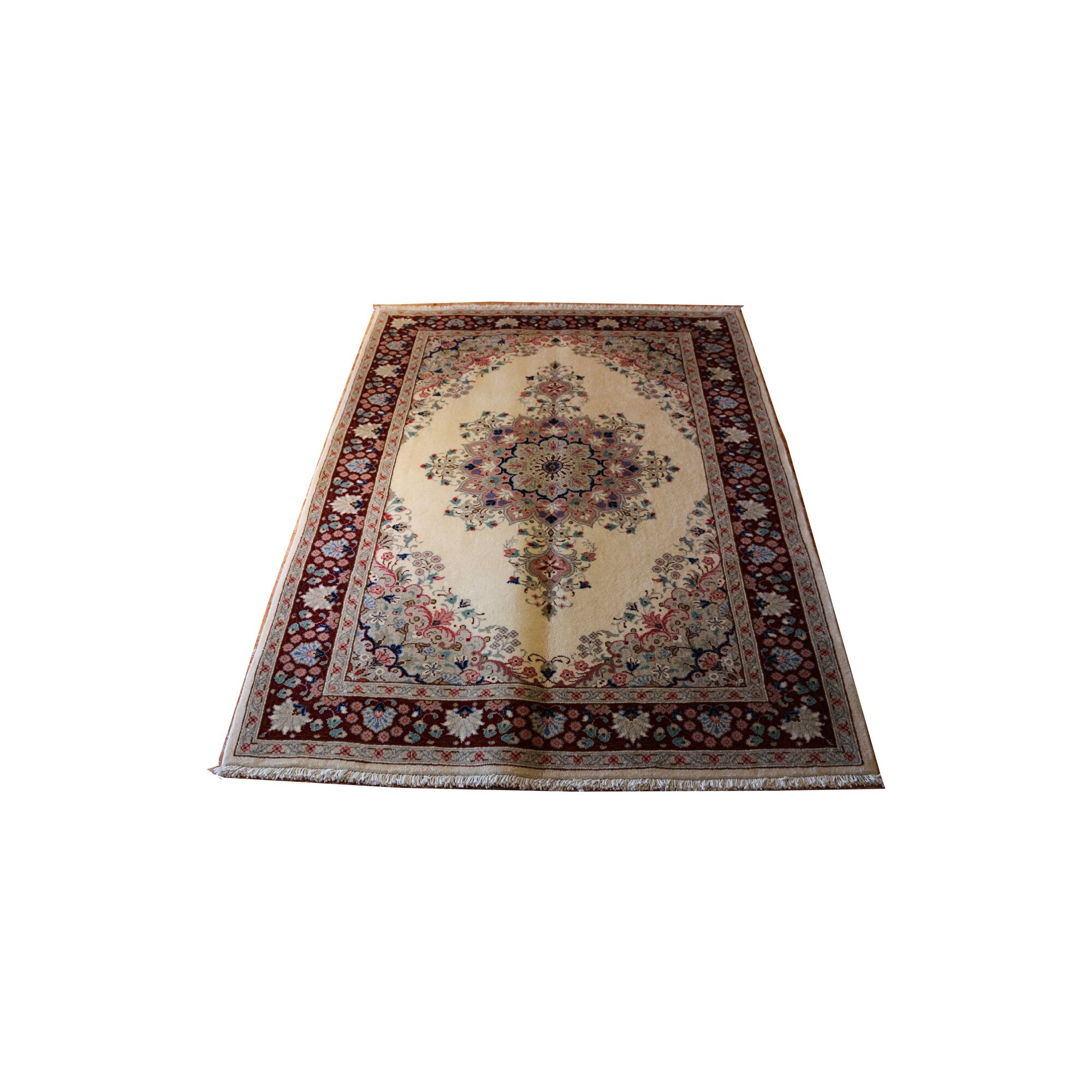 Covor,Ardakan,Lucrat manual,Lana,Bej,165X130