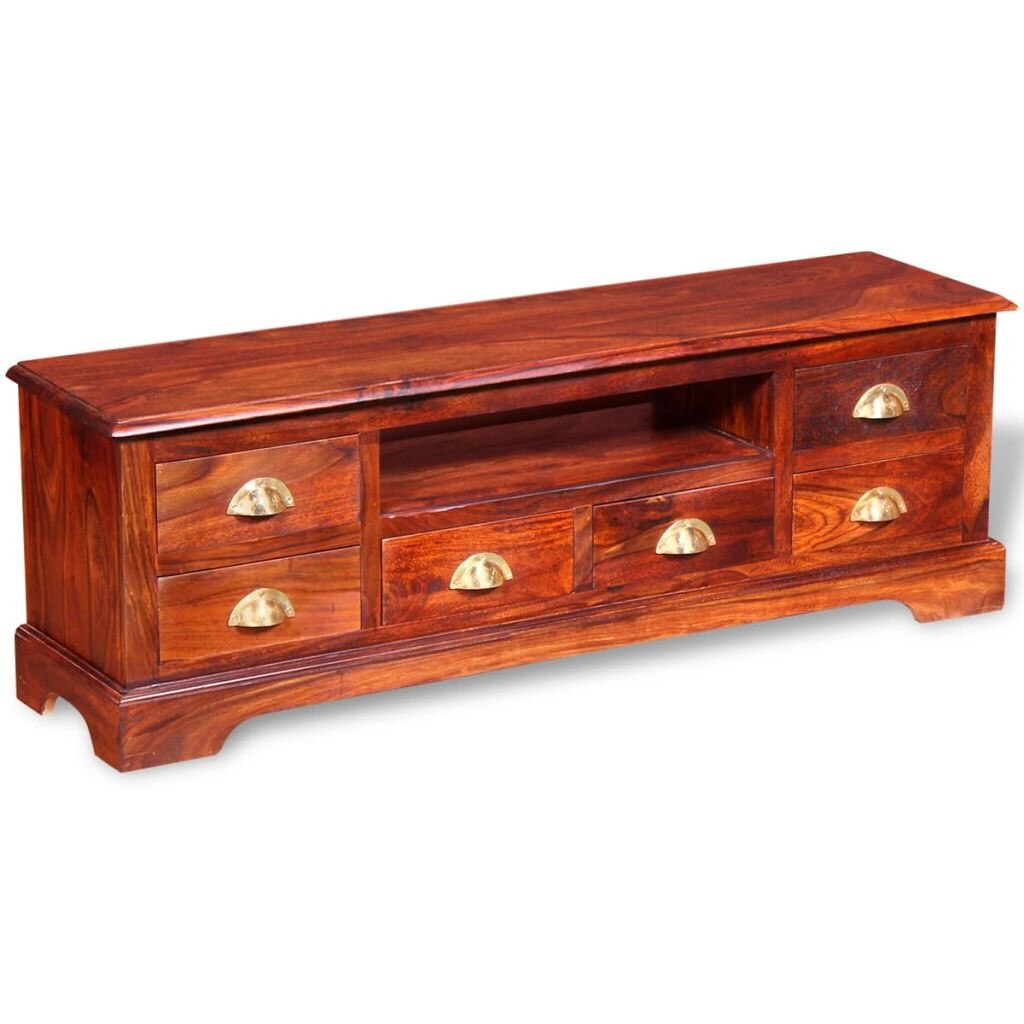 Comoda TV din lemn de palisandru, vidaXL, Maro, 120 x 40 x 30 cm