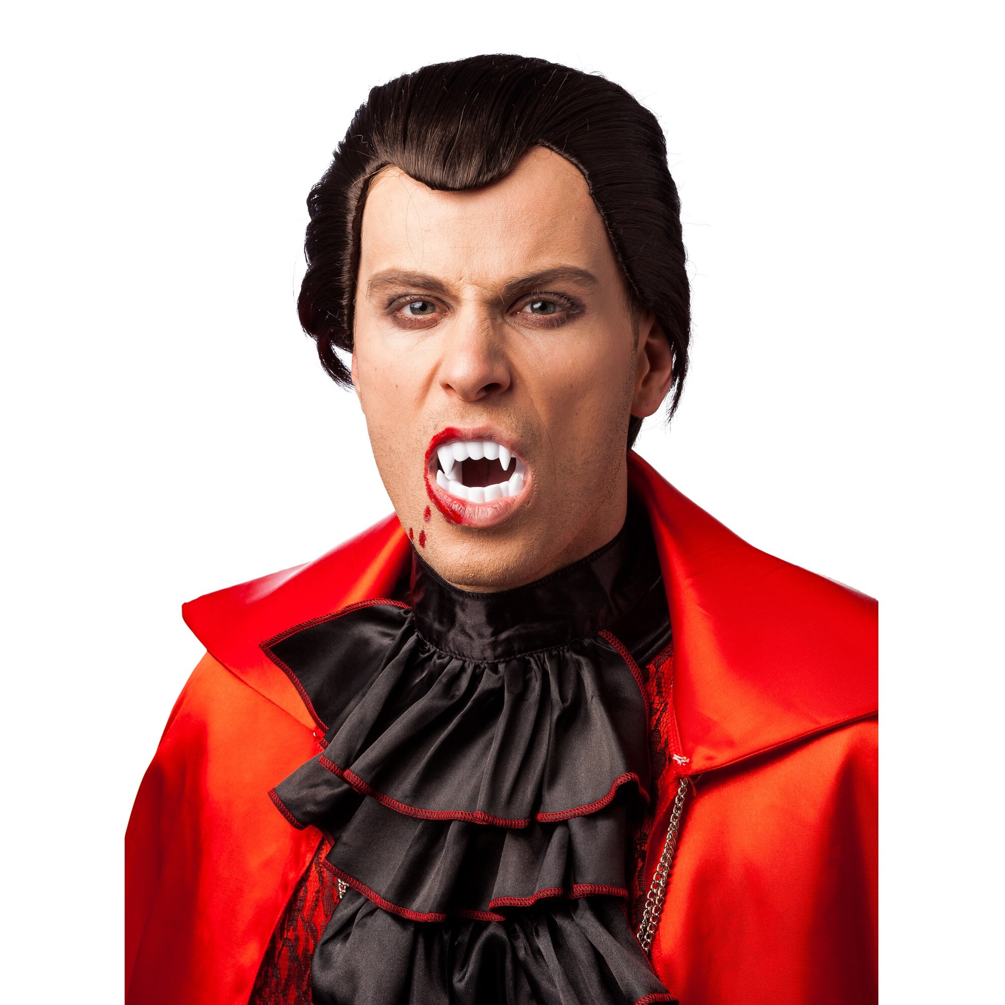 Peruca Vampir Halloween Clubman Bruneta