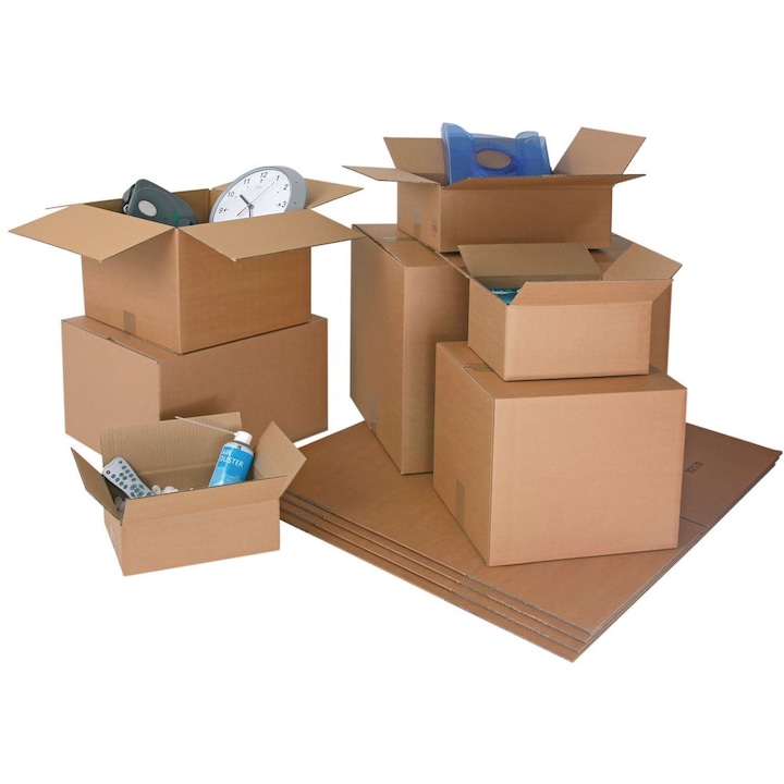 Cutii din carton natur depozitare, 600x400x400 mm, CO5, cinci straturi, 5 buc