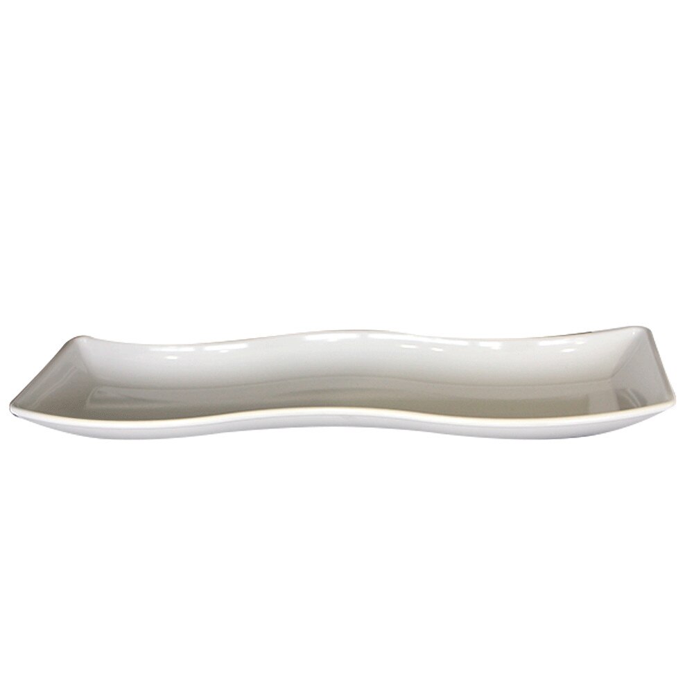 Platou melamina ondulat RAKI 60x18x4cm alb