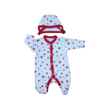 Salopeta cu maneca lunga si caciula fetite Pifou Model 27-2, Alb, 46 Salopeta cu maneca lunga si caciula fetite Pifou Model 27-2, Alb, 46