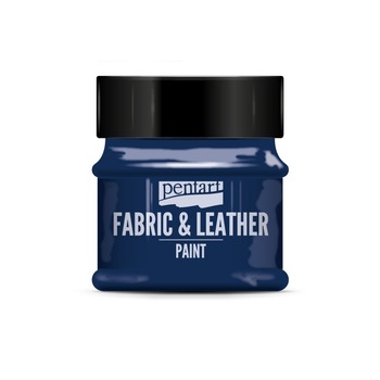 Vopsea pentru piele si textile cu sclipici Pentart - albastru, 50 ml Vopsea pentru piele si textile cu sclipici Pentart - albastru, 50 ml