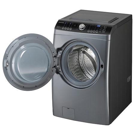 Masina de spalat rufe cu uscator Daewoo DWC-PD1213-2, 1200 RPM, Spalare 12 kg, Uscare 8 kg, Clasa B, Motor Dynamic Inverter, AirBubble 4D, QuickWash&Dry, KidsCare, Argintiu
