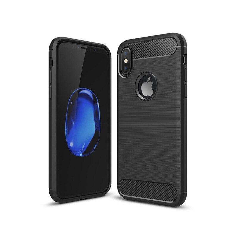 Husa Forcell Carbon Pro iPhone X/xs Negru , silicon