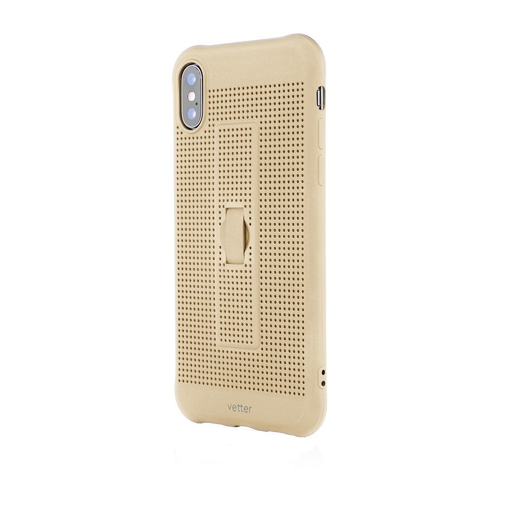 Husa iPhone X XS Vent Soft With Strap Vetter Gold