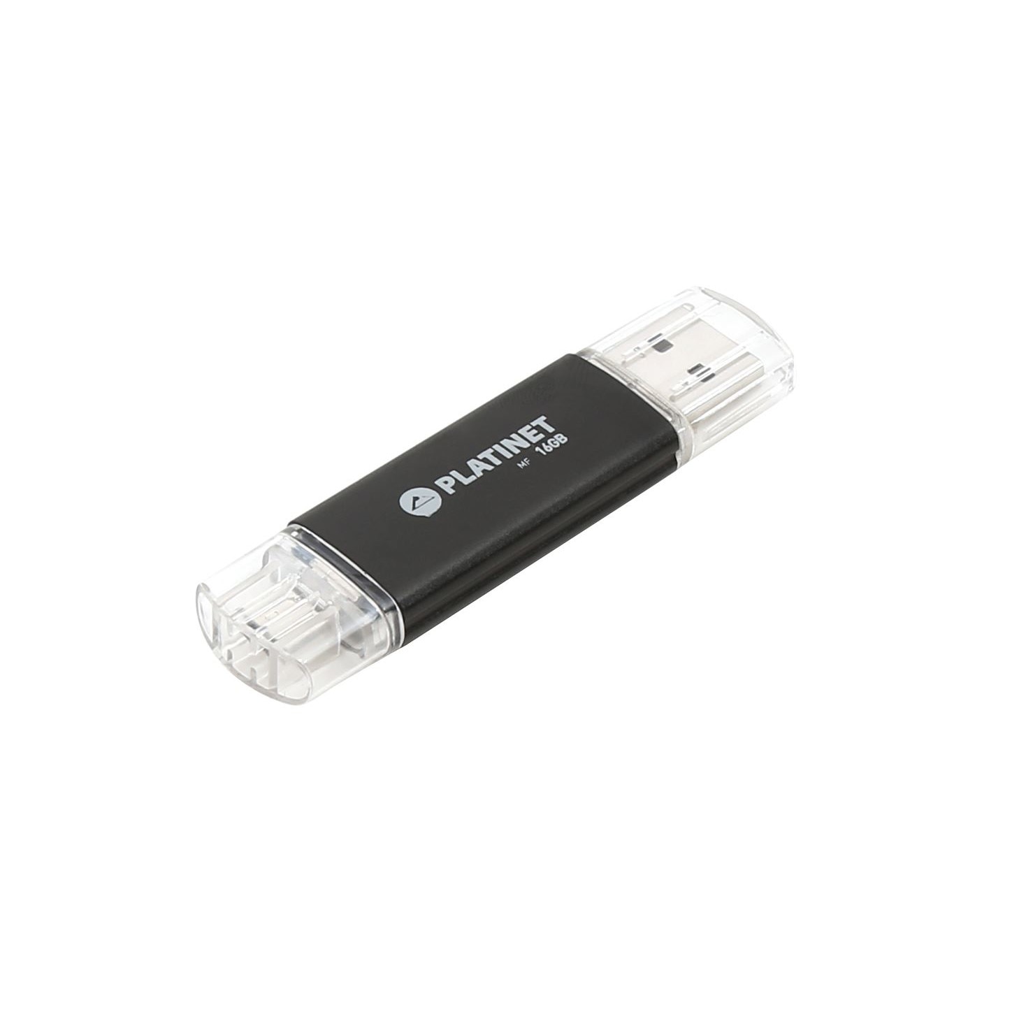 Memorie USB 2.0 si microUSB OTG 16Gb Platinet AX-Depo 41778,cu capac,neagra