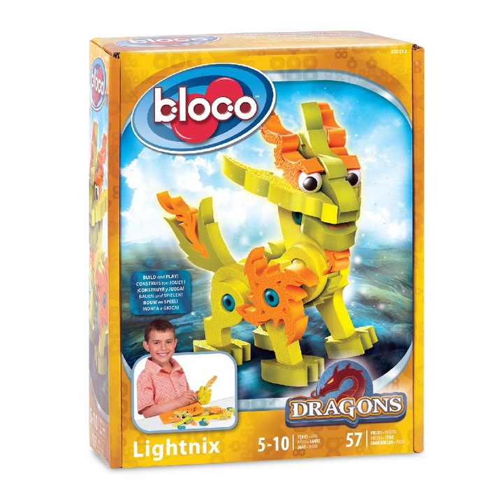 Set constructie din spuma densa - Dragoni - Lightnix - BLOCO