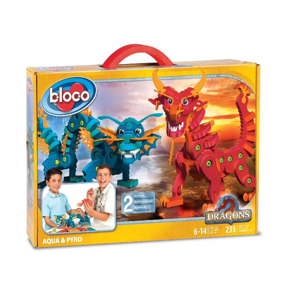 Set constructie din spuma densa - Dragoni - Apa si Foc - BLOCO