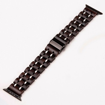 Curea Apple Watch din lemn, 38-40mm, Negru