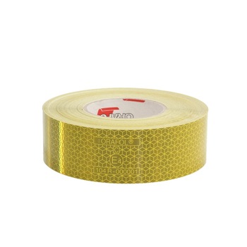 Banda reflectorizanta Premium galbena, pentru marcarea suprafetelor dure 55mm*50m, certificare ONU III-gen.EEC 104 Banda reflectorizanta Premium galbena, pentru marcarea suprafetelor dure 55mm*50m, certificare ONU III-gen.EEC 104