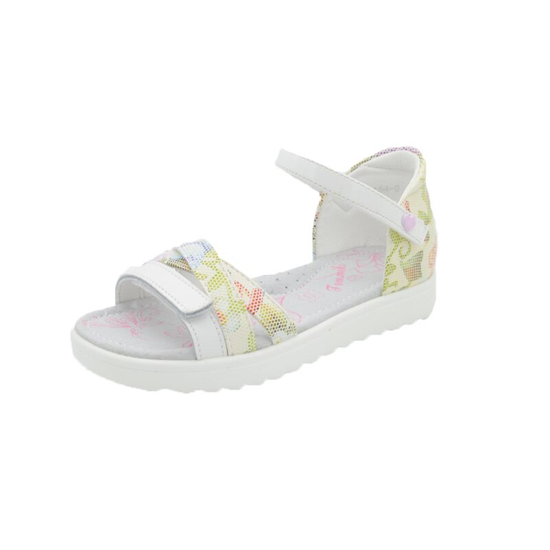 Sandale ortopedice fetite Tom Miki B-3154A, Alb