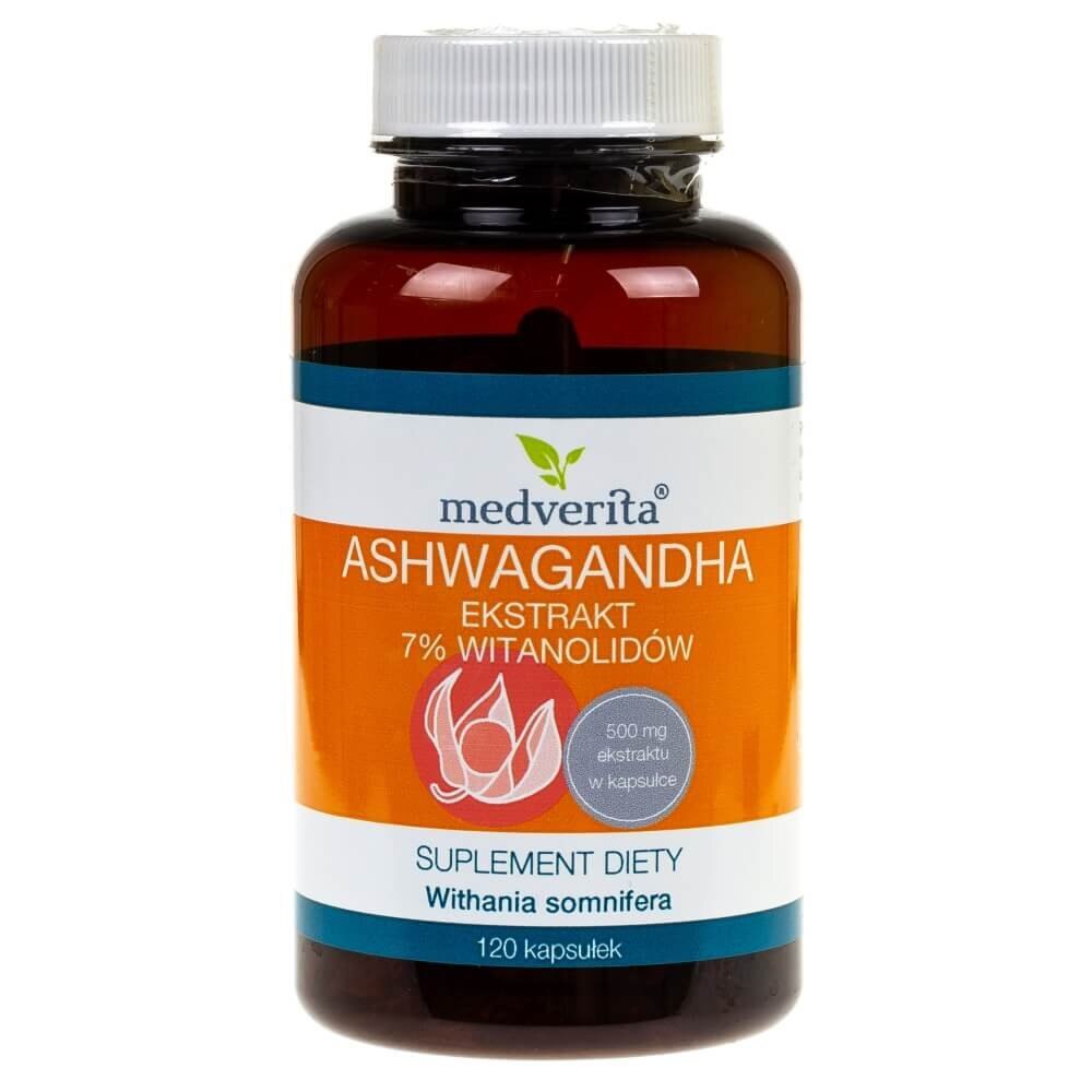 Supliment alimentar Medverita Extract de Ashwagandha 7%, 120 capsule
