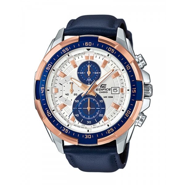 Ceas Casio Edifice EFR-539L-7CVUDF, cronograf, carcasa 50mm, cadran alb