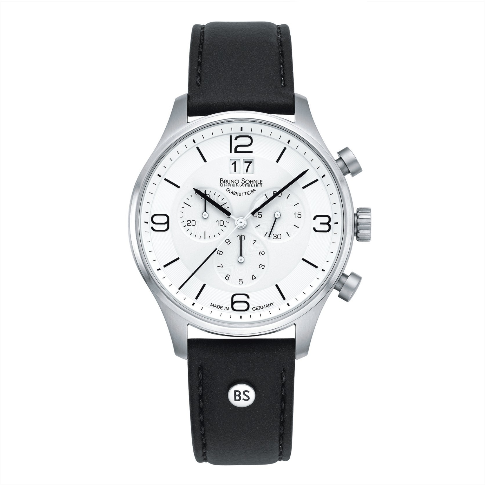 Ceas Bruno Sohnle 17-13196-921, Padua, cronograf, carcasa 42mm, curea neagra