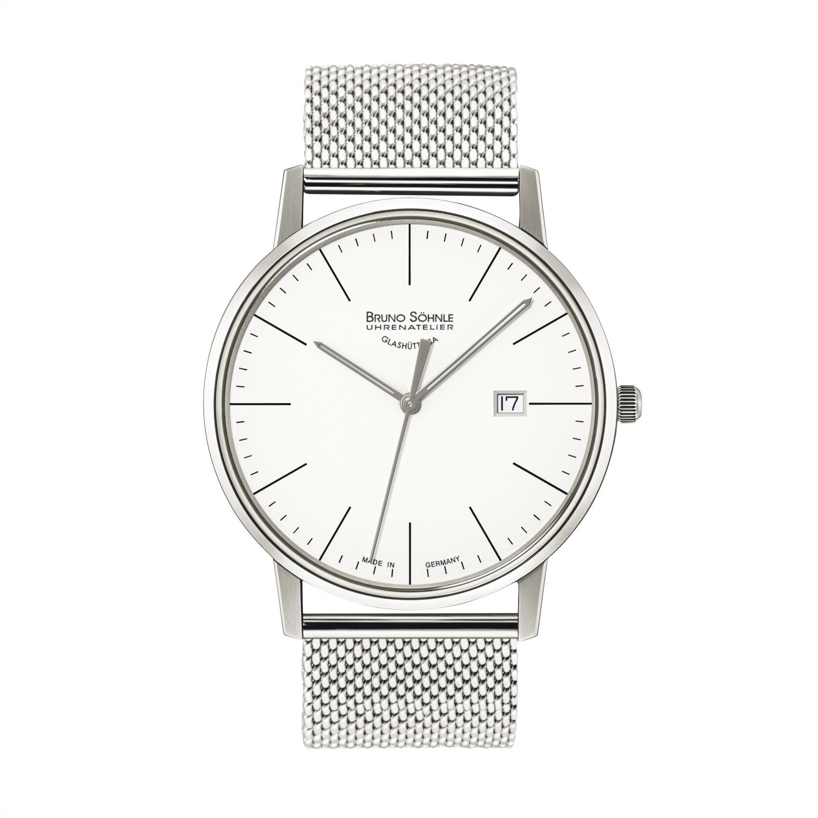 Ceas Bruno Sohnle 17-13175-240, Stuttgart, inox argintiu, carcasa 42mm