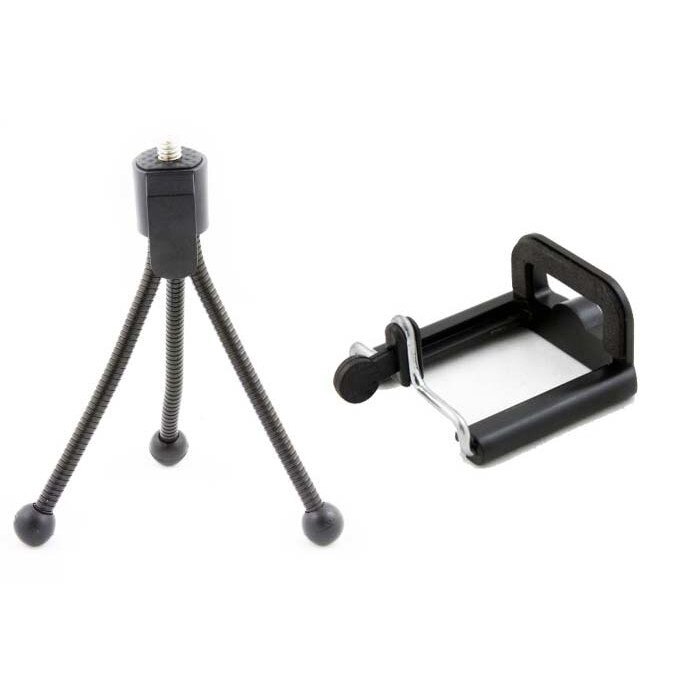 Mini trepied flexibil XREC, Suport inclus, 12 cm
