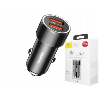 Incarcator auto Baseus, 2xUSB, Incarcare rapida 3.0, 36W, Negru/Rosu Incarcator auto Baseus, 2xUSB, Incarcare rapida 3.0, 36W, Negru/Rosu