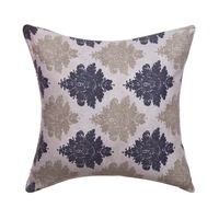 Fata de perna decorativa, BonDia, Model Josette 801, 43 cm x 43 cm, Bej/Negru, Oriental