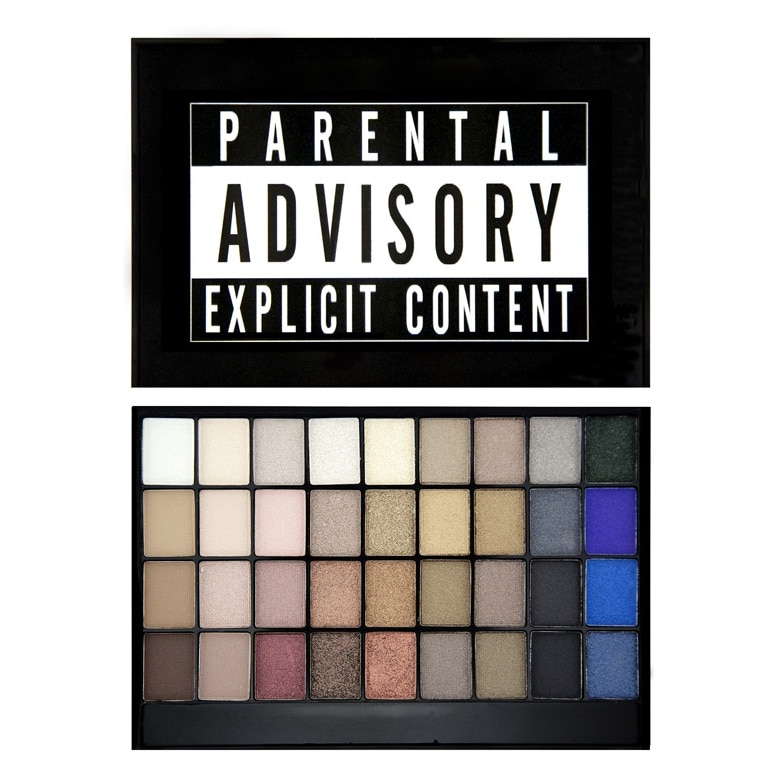 Paleta de farduri Makeup Revolution I Heart Makeup Slogan Explicit Content