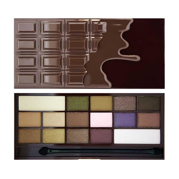 Палитра за грим Makeup Revolution, I Heart Makeup Palette Chocolate and Peaches, 22 гр, I Heart Chocolate