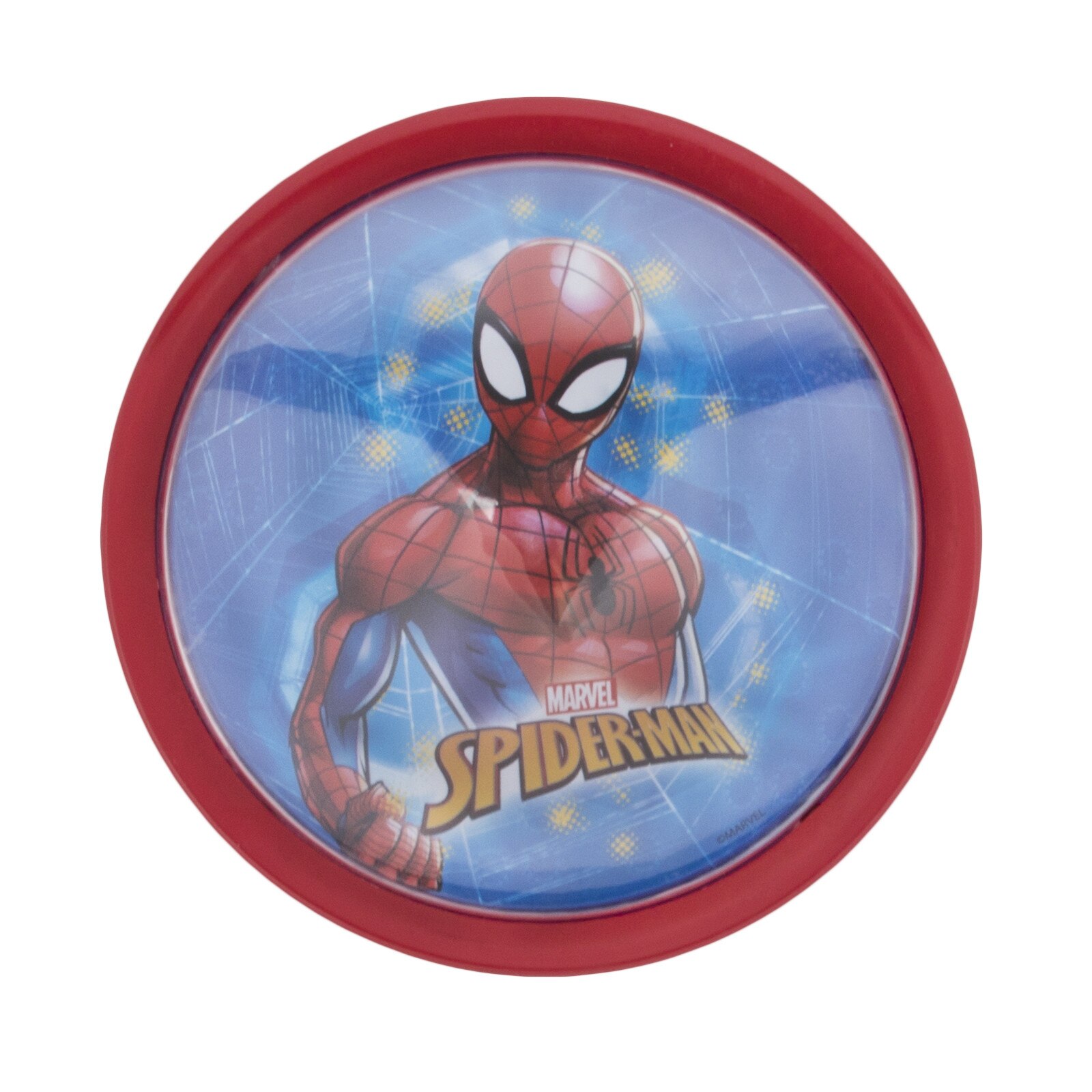 Veioza lampa Led push Spiderman14 cm rosu