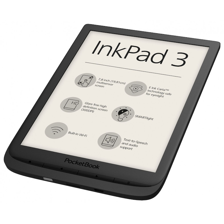 eBook четец PocketBook InkPad 3 PB740, 7.8", Черен
