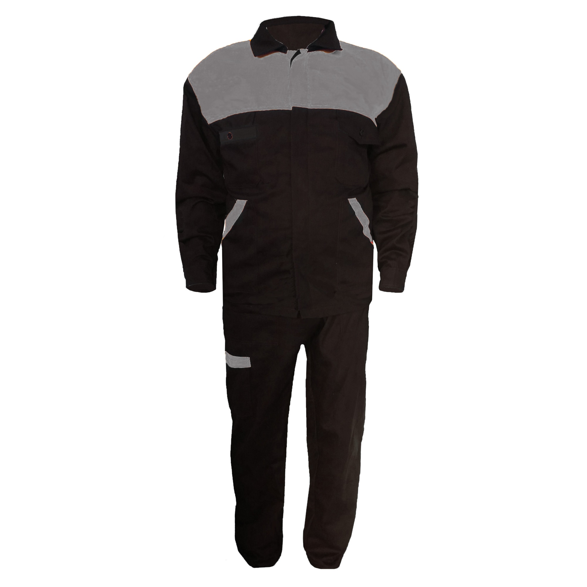 Costum Salopeta de lucru cu Pieptar Skill, Negru/Gri, marime 42 (S)