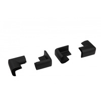 Set negru 4 bucati groase protectii colturi mobilier, 3.5x1.2x5.5 cm