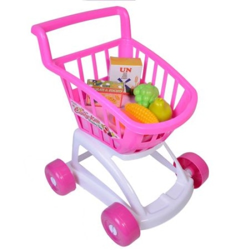 Carucior de jucarie iMK® pentru supermarket + 15 accesorii cadou