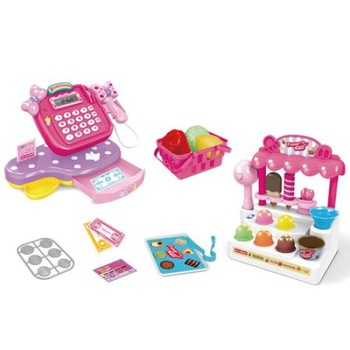 Set de joaca pentru copii, Casa de marcat cu chiosc de inghetata Set de joaca pentru copii, Casa de marcat cu chiosc de inghetata