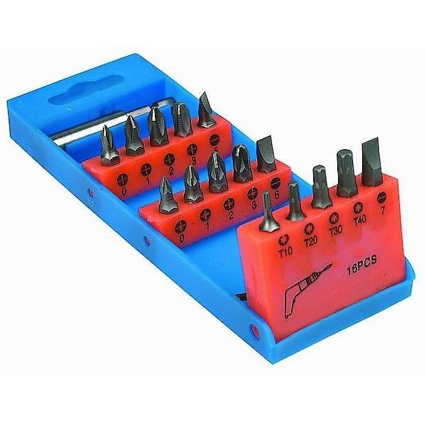 Surubelnita -varfuri cu maner, 16 buc -set 39D383