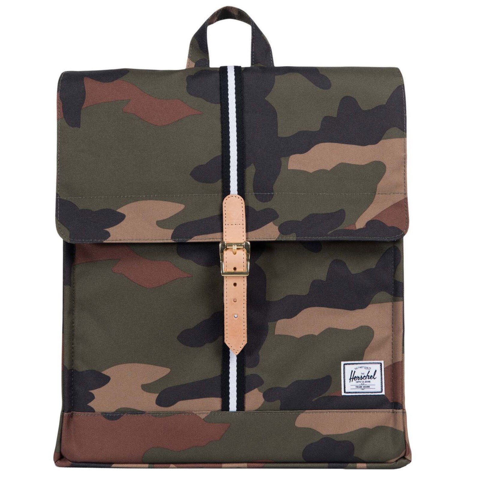 Rucsac Herschel, cu bareta decorativa cu catarama City Mid, Camo