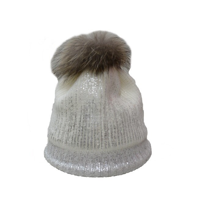 Caciula moderna, tinereasca , material tricotat,D&J Exclusive,Alb