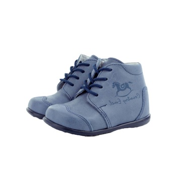 Ghete ortopedice din piele pentru baietei EMEL E 1385-7, Albastru , 19 Ghete ortopedice din piele pentru baietei EMEL E 1385-7, Albastru , 19