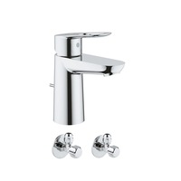 pachet complet baterie lavoar grohe bauloop s  2 robineti coltar izolare 12 cu 38 grohe imagen 26_0_
0