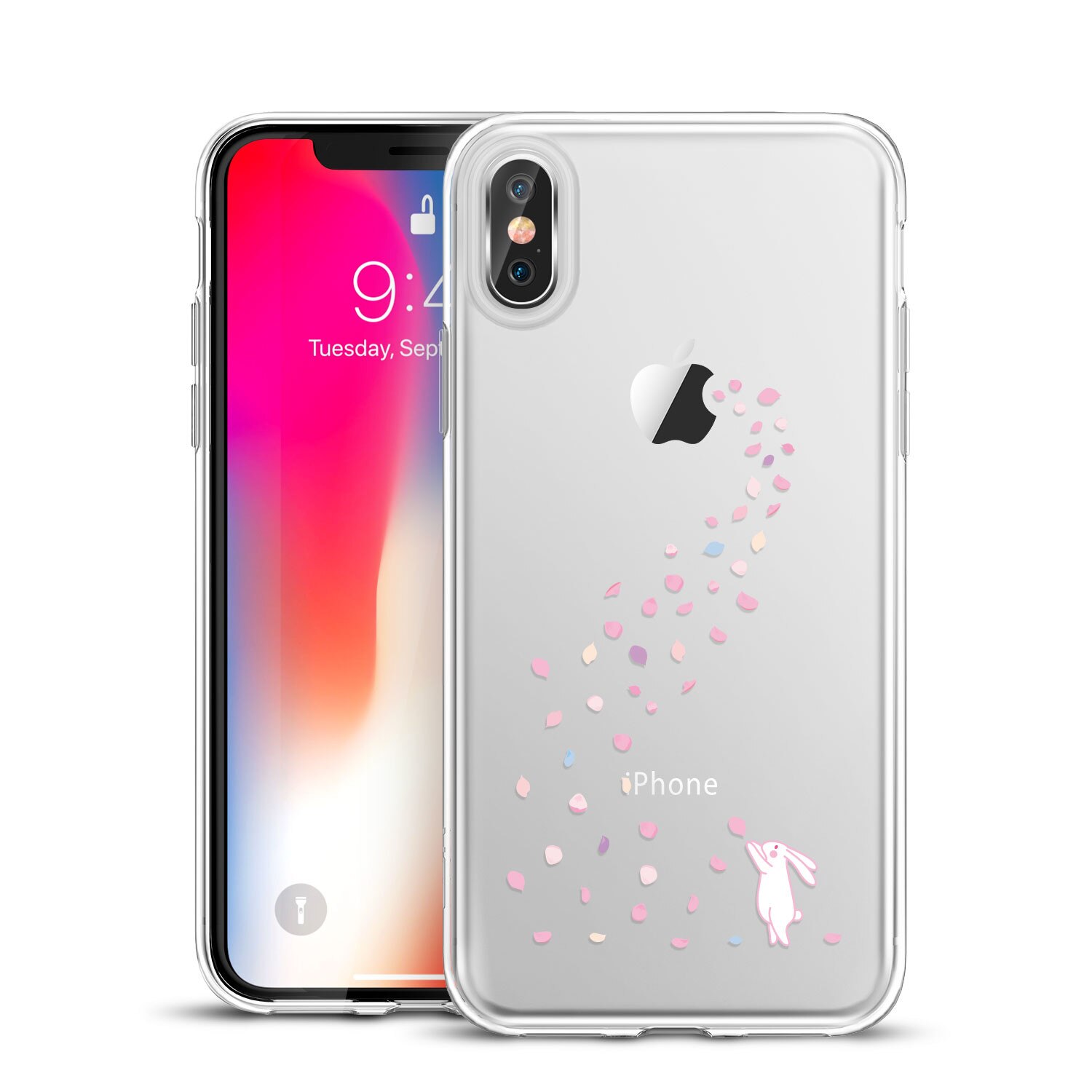 Carcasa ESR Mania iPhone X, Floral Bunny