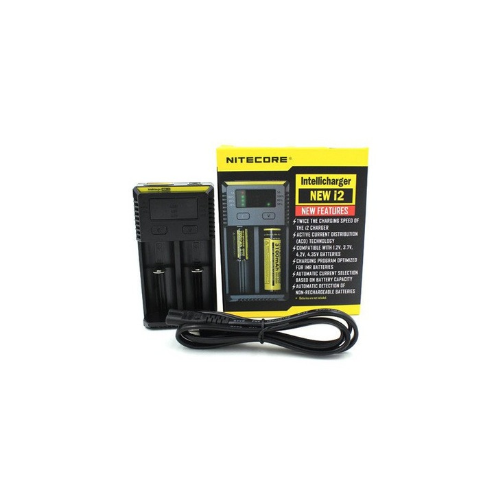 Nitecore Intellicharge New i2 elemtöltő, Li-Ion, NiMH, Ni-Cd