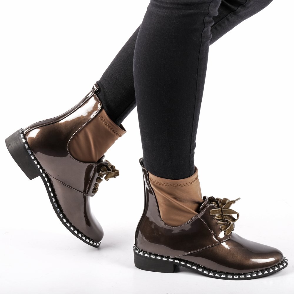 Botine dama J-3, Auriu, 37