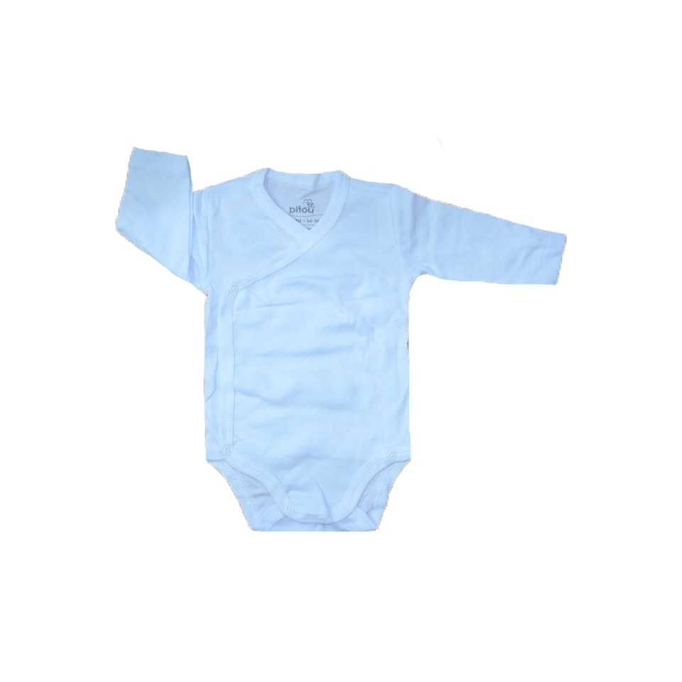 Body cu maneca lunga, baieti, Pifou, Alb