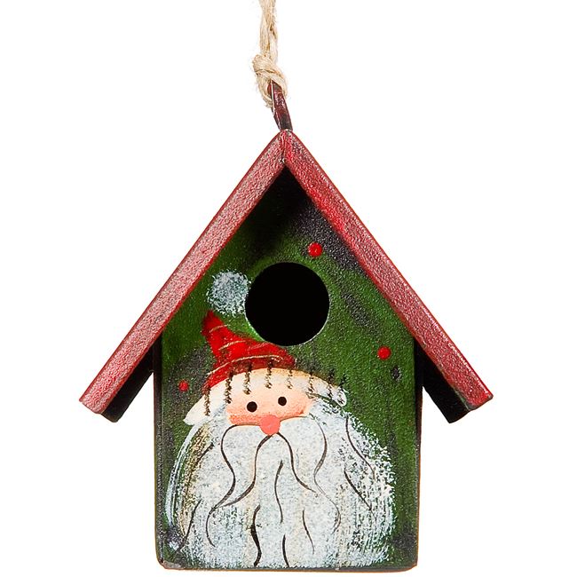 Ornament Metalic Casa lui Mos Craciun, 5 cm