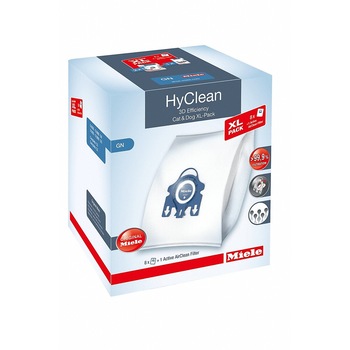 Pachet 8 saci GN Cat&Dog XL HyClean 3D si Filtru ACTIVE AirClean cu carbune activ Pachet 8 saci GN Cat&Dog XL HyClean 3D si Filtru ACTIVE AirClean cu carbune activ