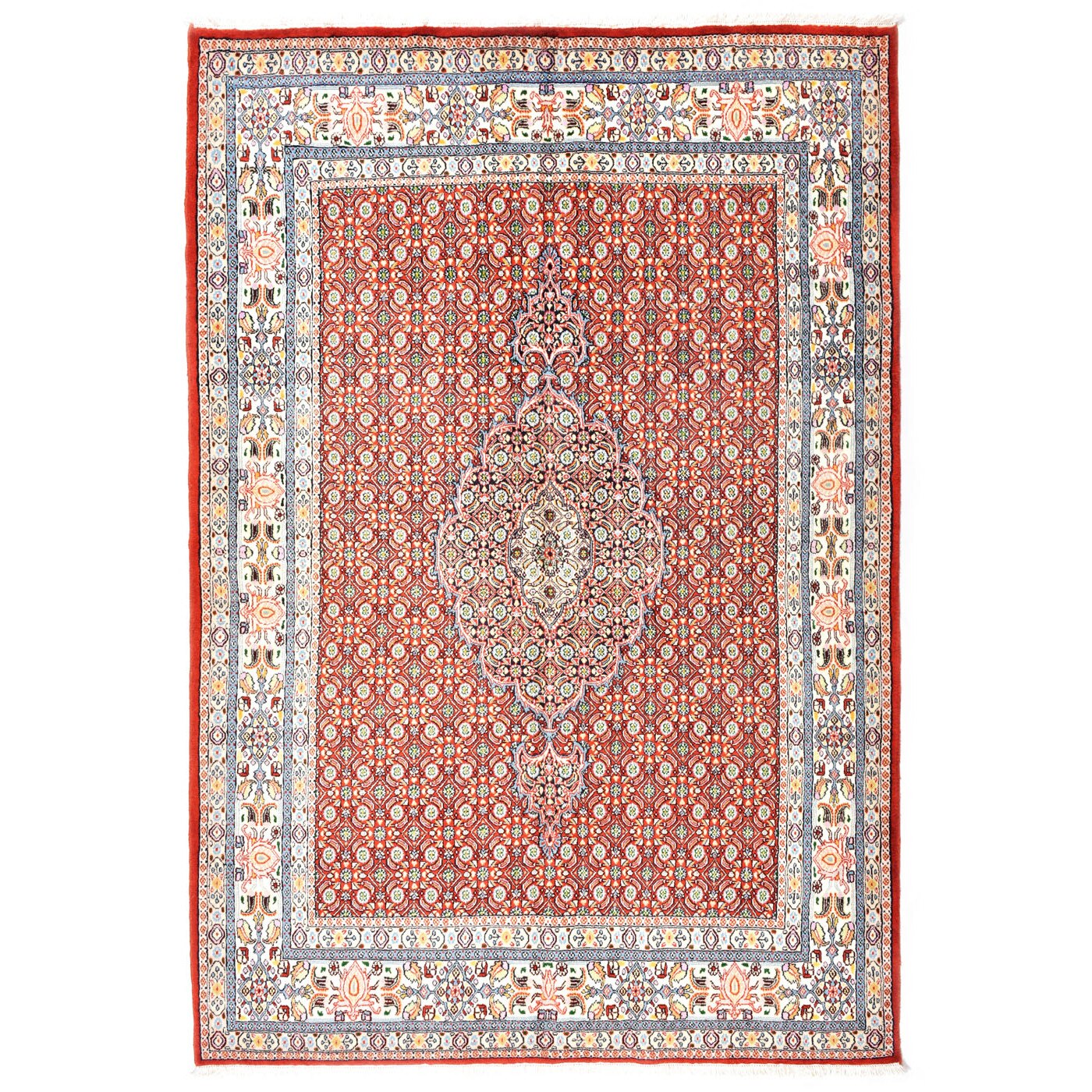 Covor Persan Mood lucrat manual,din lana ,Rosu ,200X147