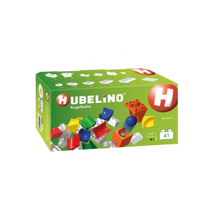 Set constructie, Hubelino, Plastic, 41 piese, Multicolor
