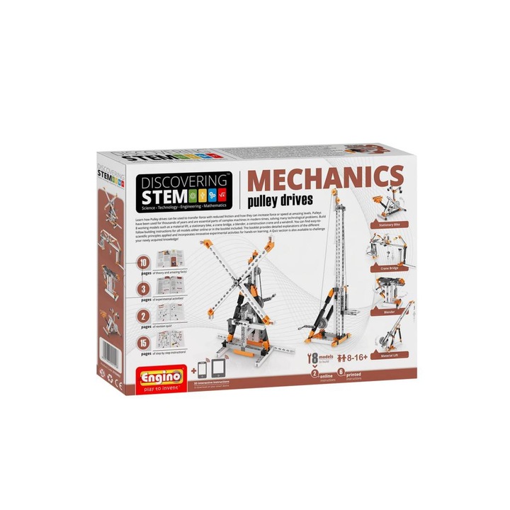 Engino mechanikai építőjáték, csiga meghajtások