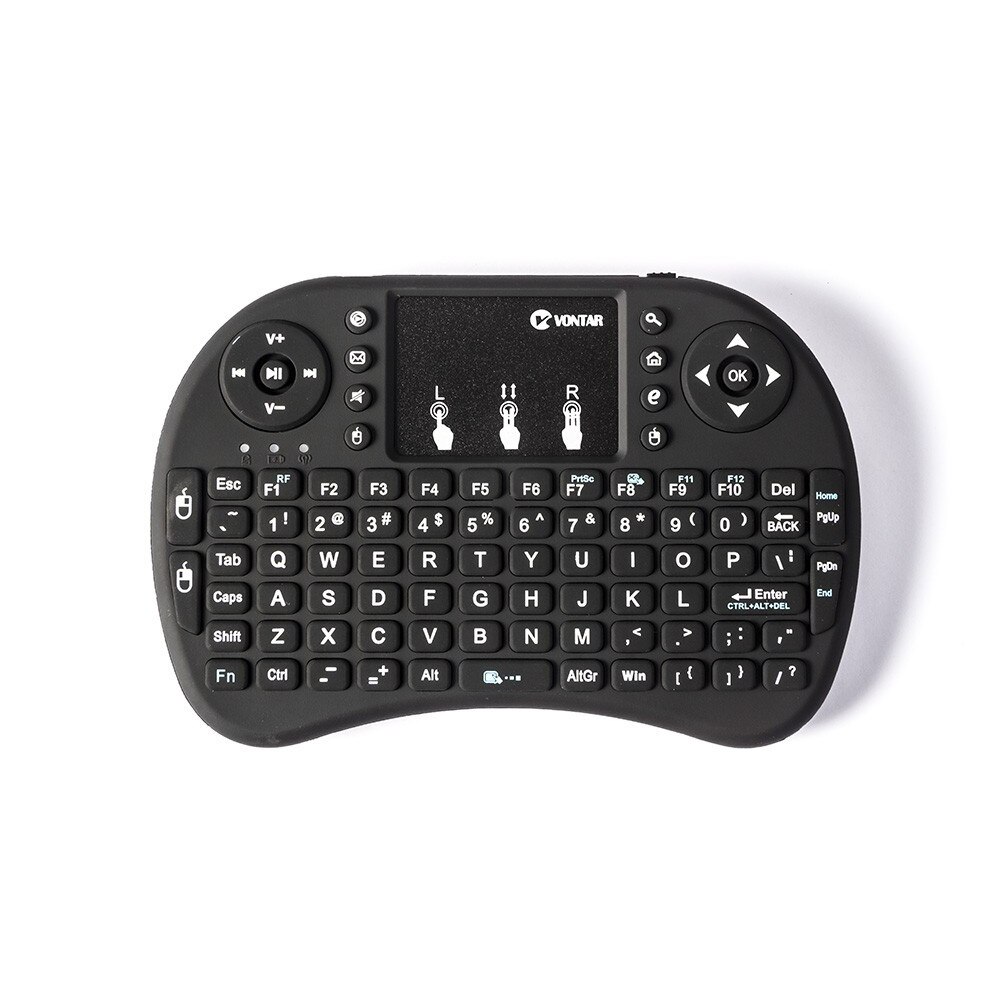 Mini i8 2.4G Air Mouse Wireless Keyboard with Touchpad Black