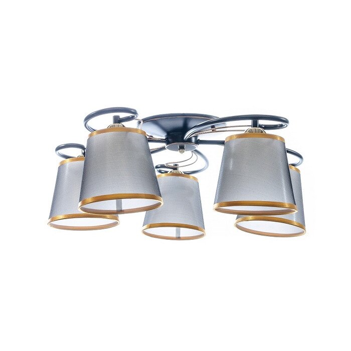 Lustra Vera 5XE14,negr+auriu