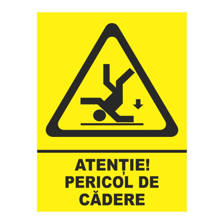 Matricajelző - Leesésveszélyre figyelmeztető, 15x20 cm